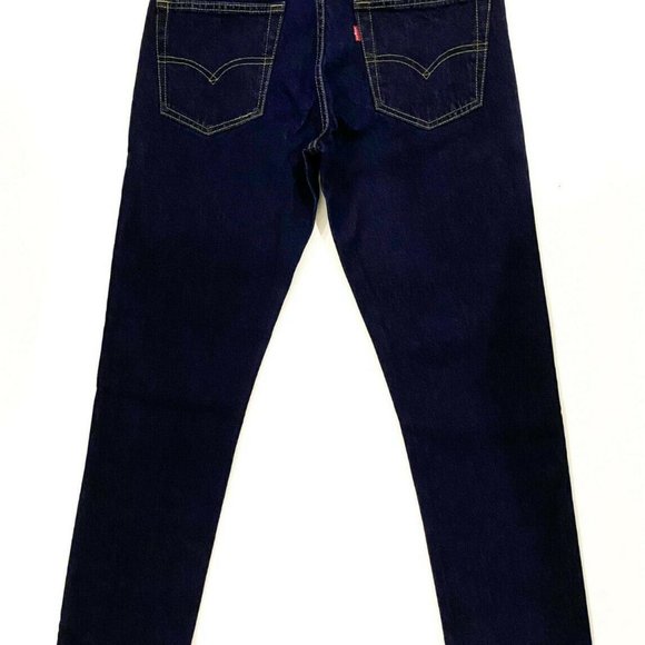 Men's Jeans Slim Fit Dark Wash Denim Gift - Picture 3 of 4